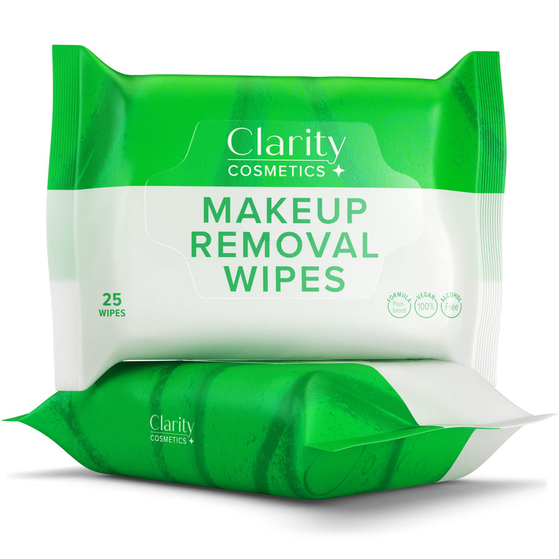 Makeup Remover Face Wipes, Daily Facial Cleansing Wipes to Remove Dirt, Oil and Make Up, 100% Plant Based Fibers, Safe for Sensitive Skin, 25 Count - BeesActive Australia