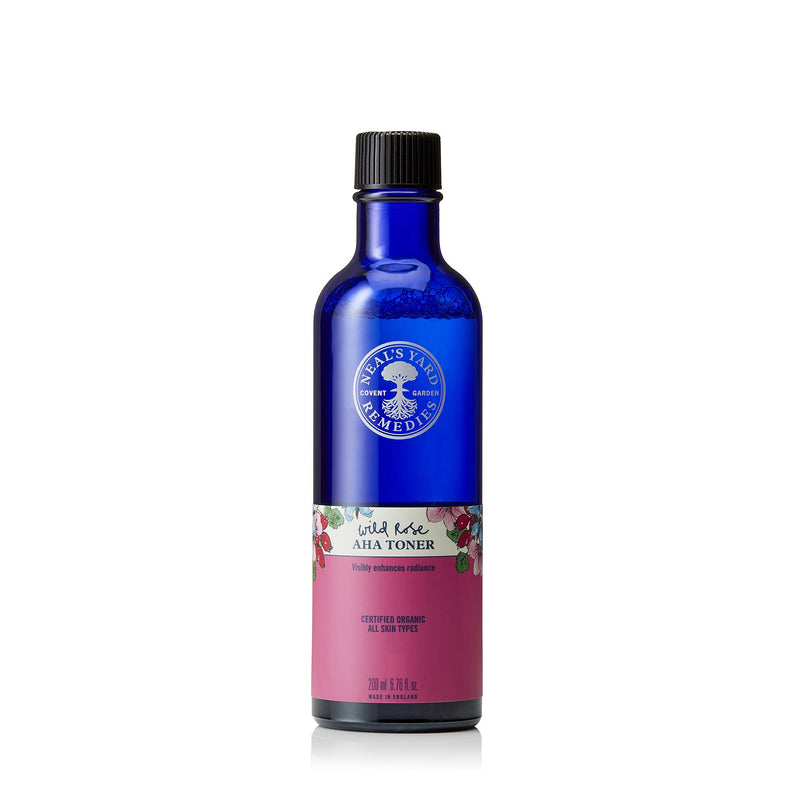 Neal's Yard Remedies Wild Rose AHA Toner | Enhances Radiance, Renews & Refines | 200ml Standard - BeesActive Australia