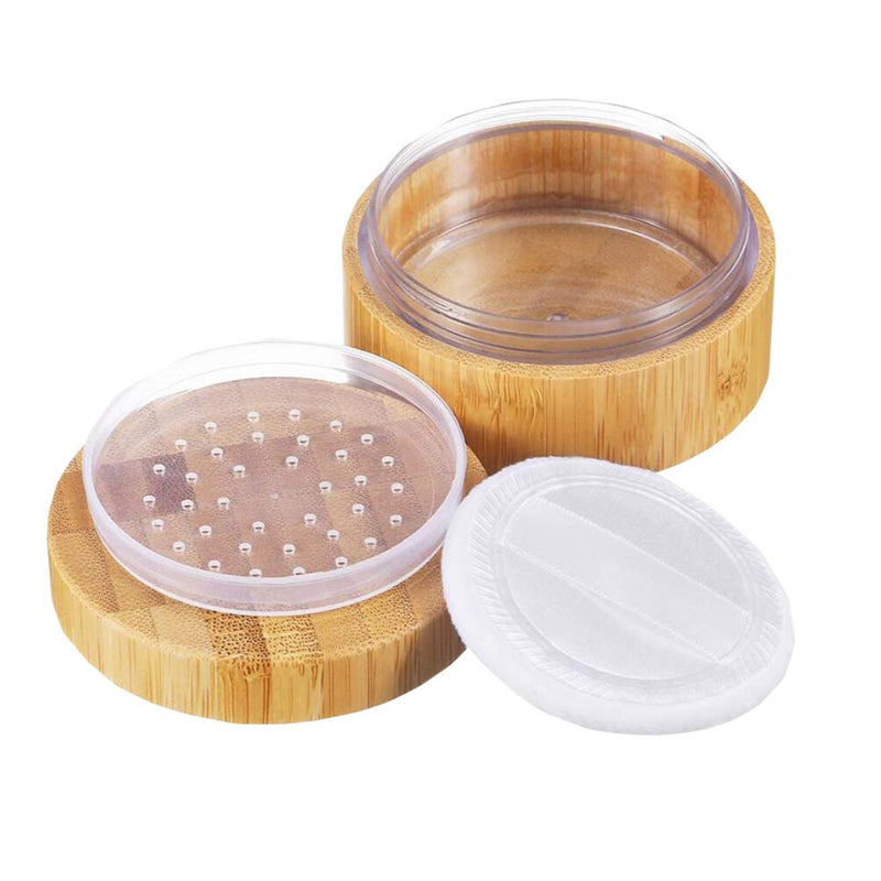30ml Upscale Wood Cosmetic Container with Lids Loose Powder Container Travel Cosmetic Jar Pot Makeup Sample Containers Tins - BeesActive Australia