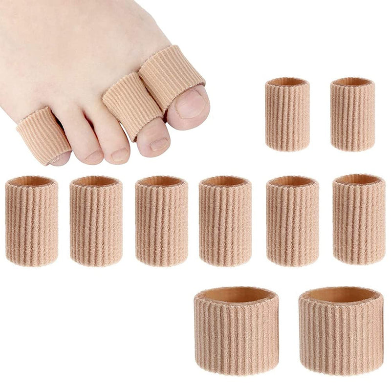 10 Pieces Toe Cushion Tube, Soft Gel Toe Tubes Sleeves for Cushions Corns, Calluses, Bunion Treatment, Calluses, 3 Size - BeesActive Australia
