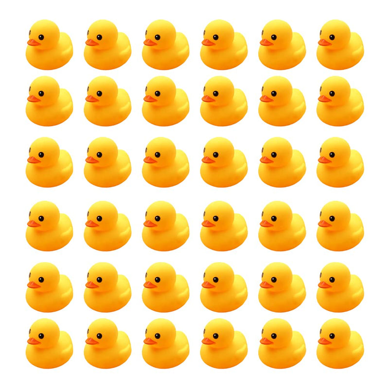 WAMSOLE Bath Duck Toys 36 PCS Mini Rubber Ducks Squeak and Float Duckies Baby Shower Toy Party Decoration for Toddlers Boys Girls (1.8''-36pcs) - BeesActive Australia