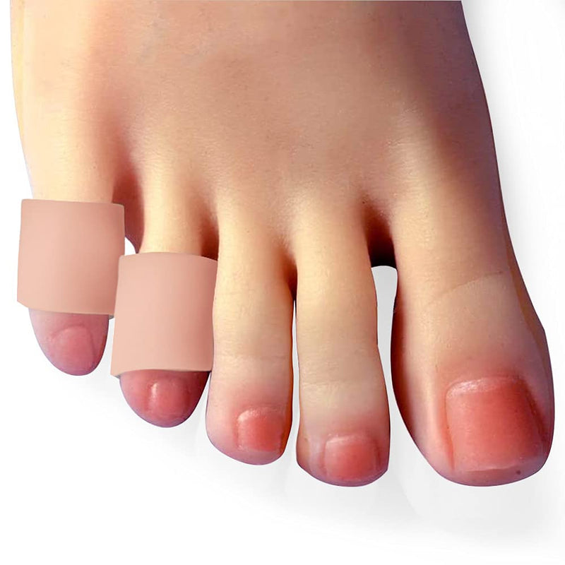 Pinky Toe Sleeves Protectors 10 Pack, Small Toe Covers Beige Color, Protect Toe from Rubbing, Corns, Blisters and Other Painful Toe Problems - BeesActive Australia