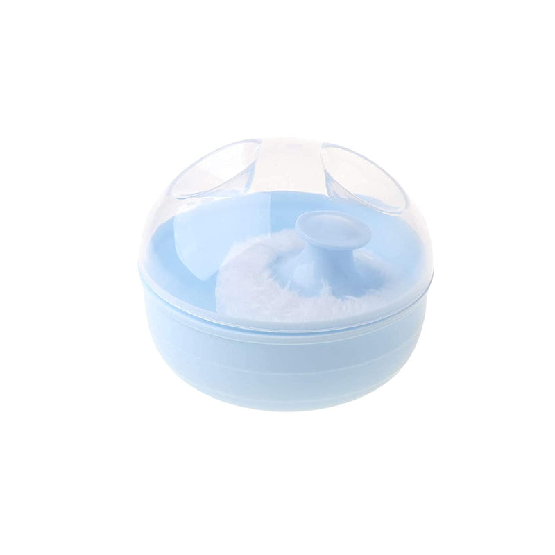 Portable kids Soft Body Talcum Powder Puff Sponge with Box Case Container Useful Soft talcum Powder and Durable Puff (blue) Blue - BeesActive Australia