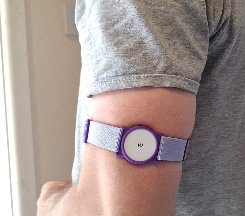 CGM Clips UK - Sensor Armband Holder/Protector Compatible with Freestyle Libre 1/2 - Purple and Lilac - BeesActive Australia