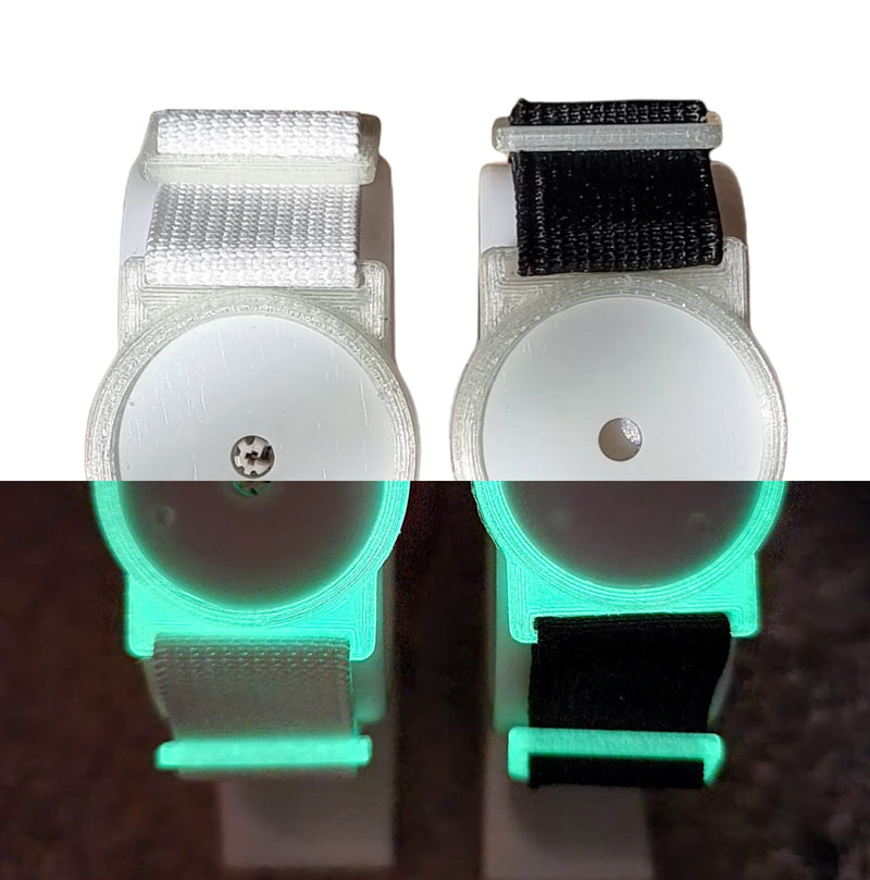 CGM Clips UK - Sensor Armband Holder/Protector Compatible with Freestyle Libre 1/2 - Green Glow in The Dark (Black Strap) Black Strap - BeesActive Australia