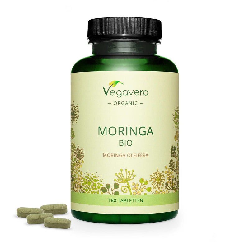 Moringa Oleifera 2000mg Vegavero® | 100% Organic | 180 Vegan Tablets | NO Additives & Non-GMO | Natural Source of Proteins, Vitamins & Minerals - BeesActive Australia