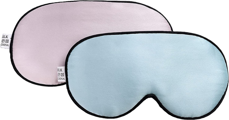 Natural Silk Kids Sleep Mask Eye Mask for Kids with Adjustable Strap Breathable & Soft Eye Shade for Sleeping Blocking Lights (2 Pack) - BeesActive Australia