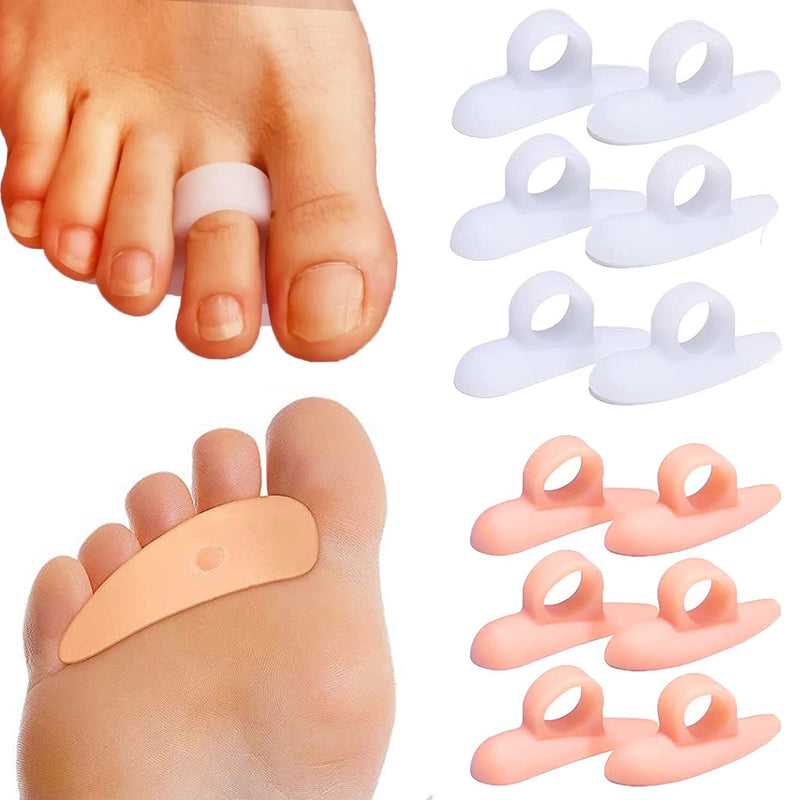 12 Pieces Gel Hammer Toe Corrector, Toe Separators for Overlapping Toes - Claw Toe Corrector - Toe Straightener, Reduces Toe & Foot Discomfort - BeesActive Australia
