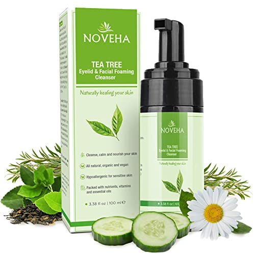 Tea Tree Eyelid Foaming Cleanser - Face Wash For Women | Eyelid Scrub For Dry Eye, Irritation | Preservative Free, Natural Ingredients - BeesActive Australia