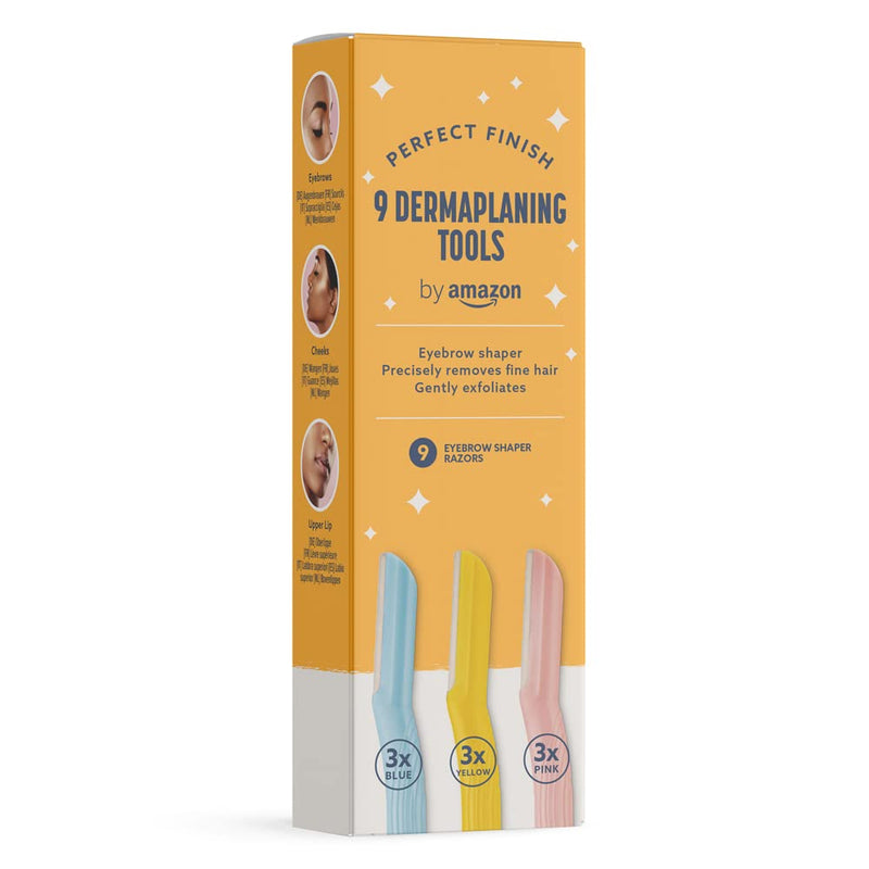 by Amazon - Eyebrow Razor Shaper, Facial Hair Remover and Trimmer, Exfoliating Dermaplaning tool (Pack of 9) - BeesActive Australia