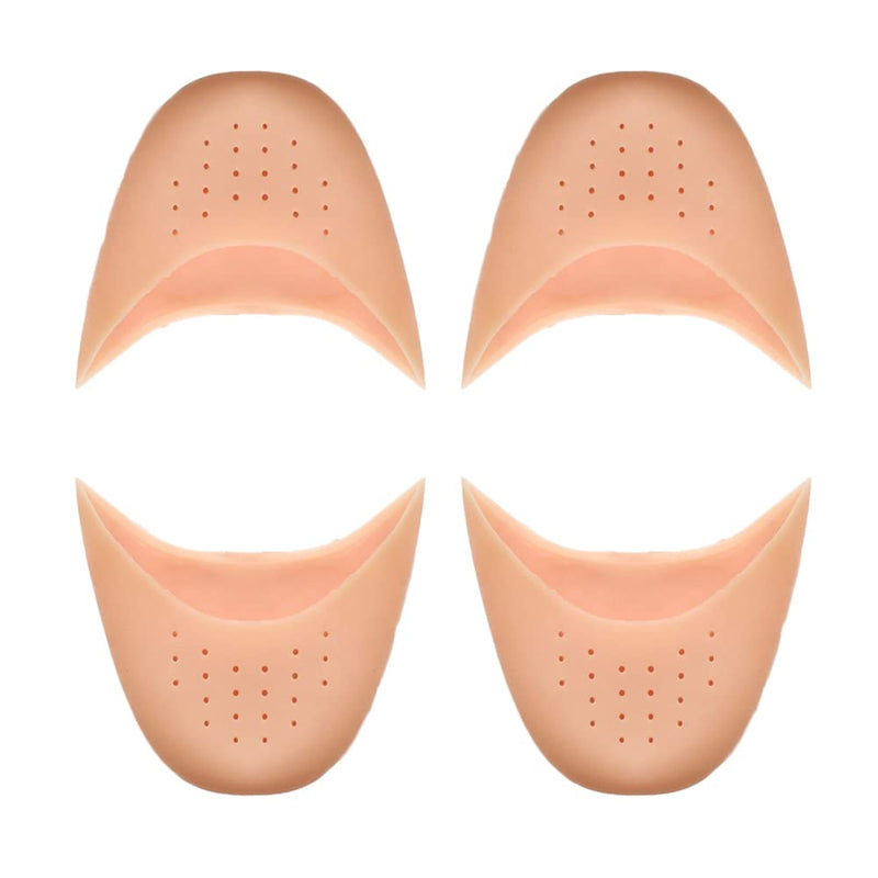 YAHOKUI 2 Pairs Ballet Forefoot Cushion Soft Full Toe Pads Breathable Silicone Toe Pads Toe Protector for Ballet Dance Pointed Shoe Athlete and More - BeesActive Australia