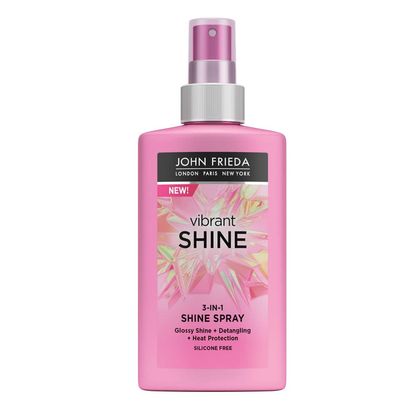 John Frieda Vibrant Shine Weightless Detangling Heat Protection 3-in-1 Spray 150ml, White - BeesActive Australia