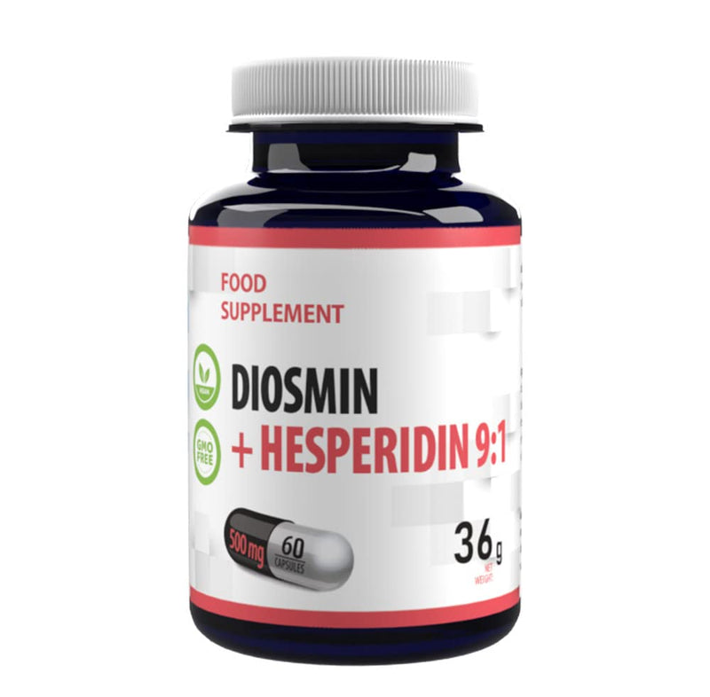 Hepatica Diosmin Hesperidin 500mg 60 Vegan Capsules, 3rd Party lab Tested, High Strength Supplement, No Fillers or Bulkers - BeesActive Australia
