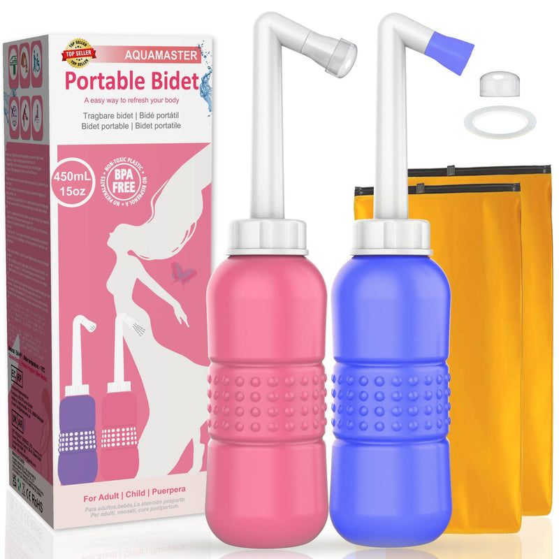 2PCS Perineal Bottle for Postpartum Care - Portable Bidet with Angled Spout for Post Partum Pain Relief. Postpartum Essentials with Storage Bag - BeesActive Australia
