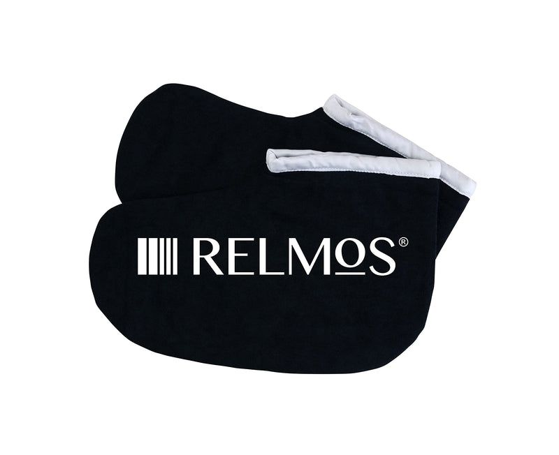 RELMoS Paraffin Wax Booties Feet Terry Cotton Socks Beauty Care Supplies for Heat Therapy Spa Bath Treatment Warmer Black (1 Pair) 1 Pair - BeesActive Australia