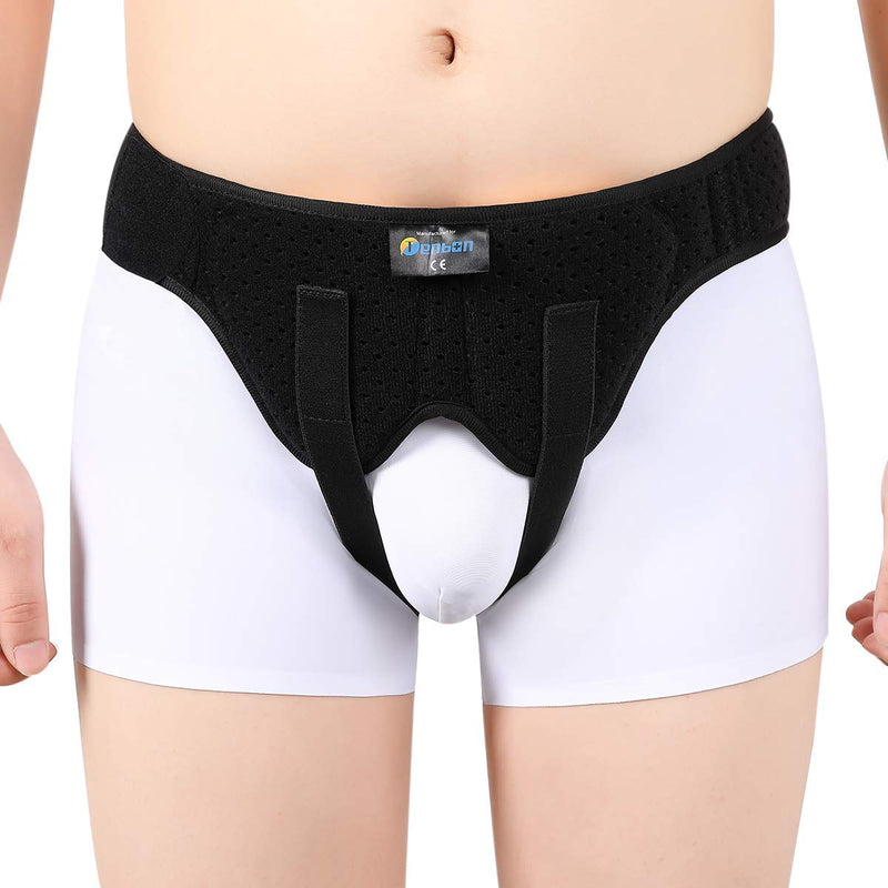 Tenbon Hernia Belt for Men and Women Flexible Adjustable Hernia Belt Hernia Support Pain Relief with 2 Removable Compression Pads (M) - BeesActive Australia