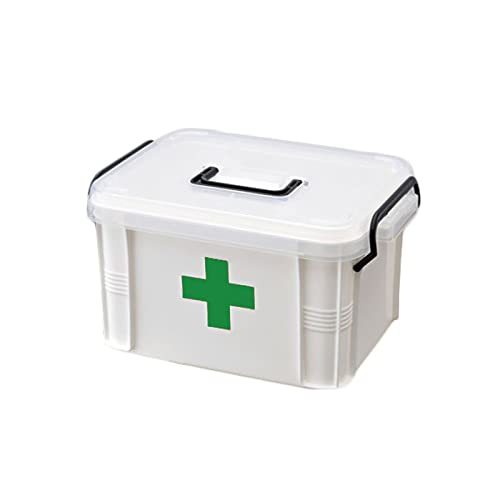 GOLDBEARUK Plastic Portable Medical Chest Clip Fastenings Upper level Compartments (Small Size) Small Size - BeesActive Australia