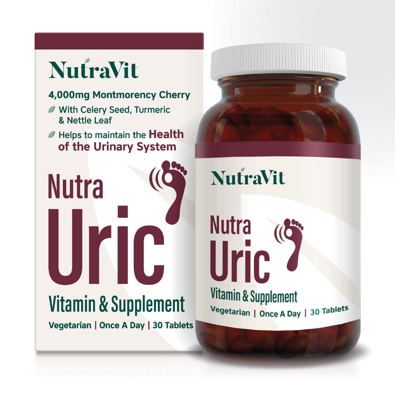 NUTRA URIC - 4000mg Montmorency Cherry| Ultra High Strength - 30 Cherry Tablets| Uric Acid Tablets/Supplement by NutraVit - BeesActive Australia
