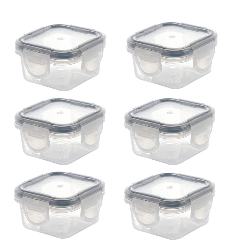 Small Plastic Pots,6 PCS Mini Weaning Pots with Lids Baby Food Storage Boxes Food Container Weaning Feeding Freezer Food Pots 60ML Black - BeesActive Australia