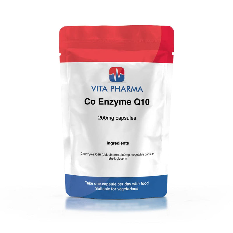 CO Q10, 200MG, 120 Capsules, 4 Months Supply, take one a Day, by VITA PHARMA, Vegetarian Suitable, Produced HERE in The UK - BeesActive Australia