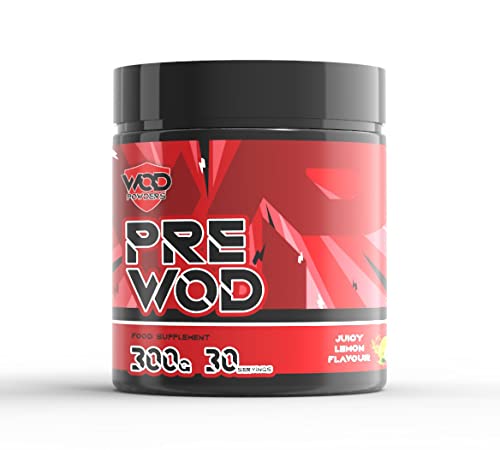 PRE WOD Pre Workout Supplement by WOD Powders - Elite Level Pre Workout Supplement Made in The UK for Functional Fitness (Juicy Lemon) Juicy Lemon - BeesActive Australia