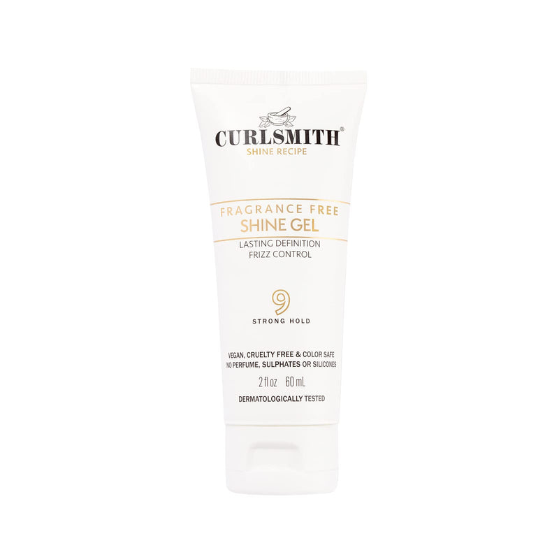 Curlsmith - Shine Gel, Strong Hold Styling Hair Gel, Frizz Protection, Sensitive, Fragrance Free, for All Curl Types, Vegan (59ml) 59 ml (Pack of 1) - BeesActive Australia