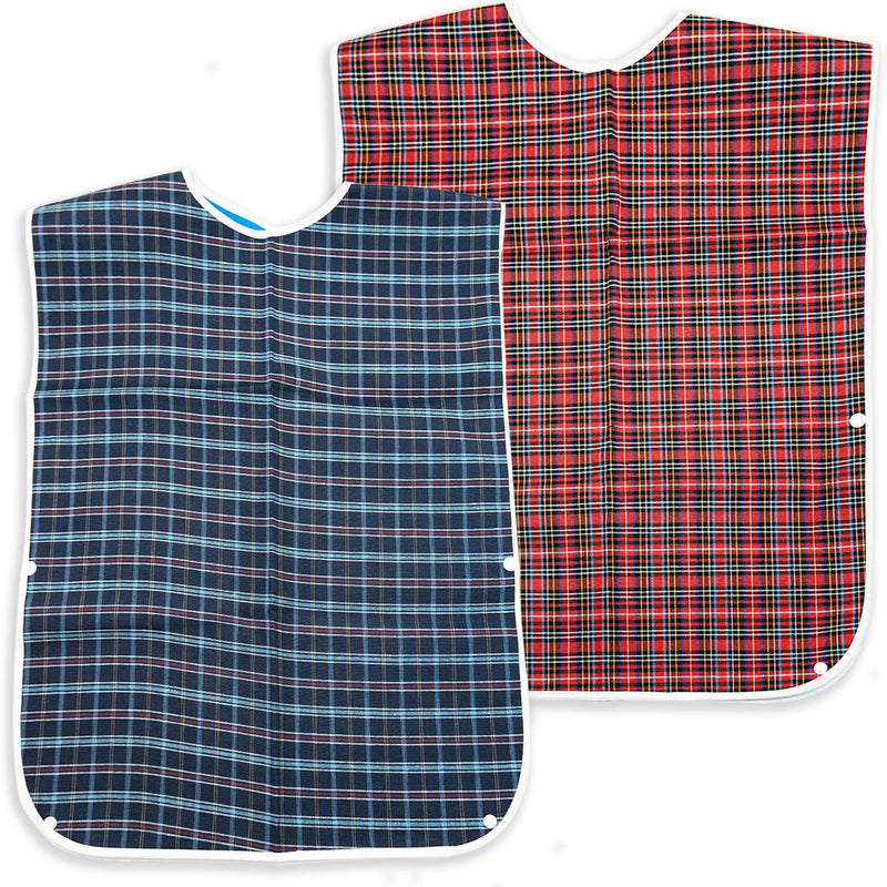 2 Adult Bibs Waterproof Eldly Bib Adult Washable Dining Bibs Mealtime Bib Clothing Protector for Elderly Men Women - BeesActive Australia