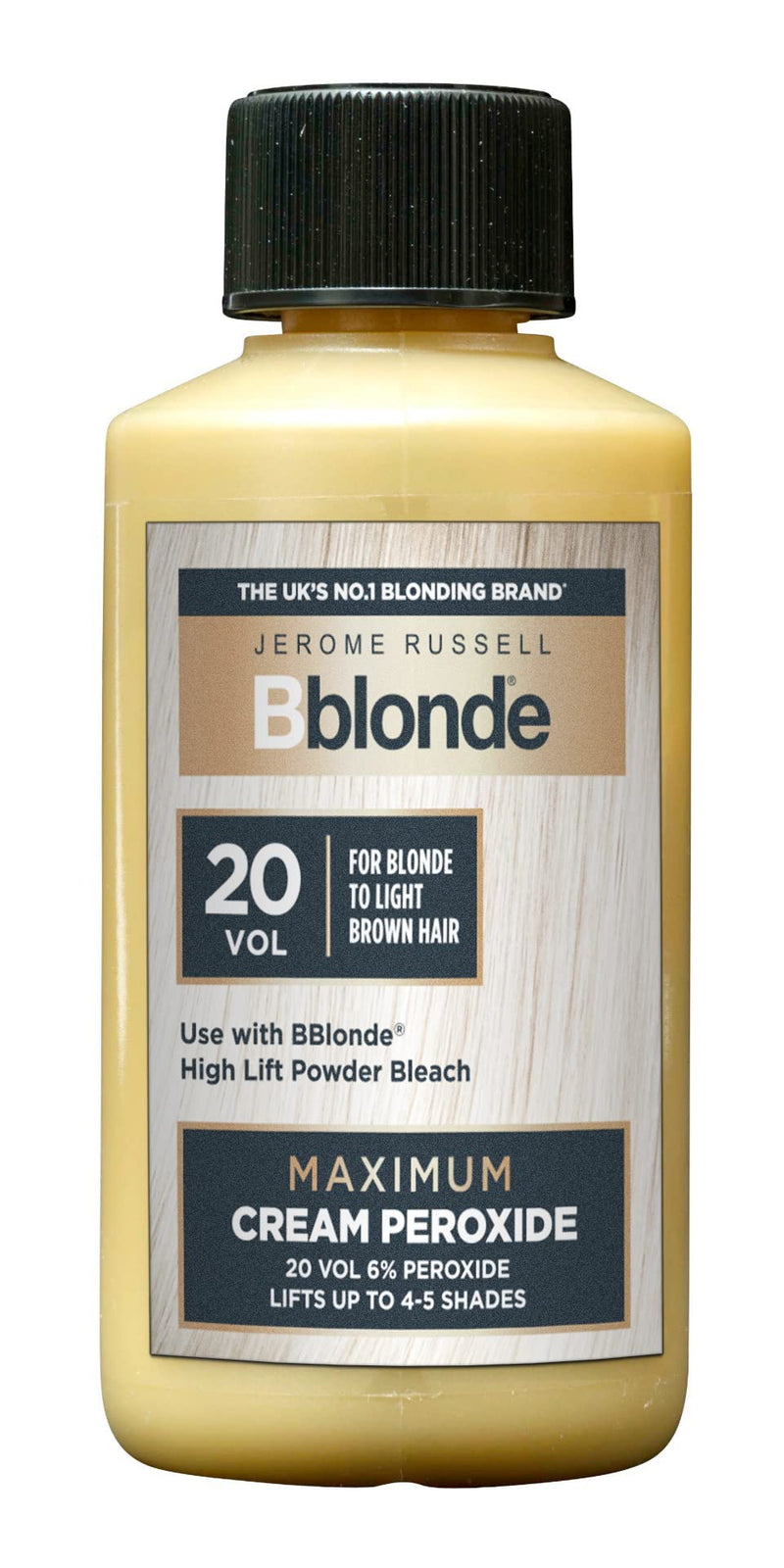 Jerome Russell Bblonde Cream Peroxide, 20 Volume, 6% Peroxide, Lifts 4-5 Levels, 75ml - BeesActive Australia