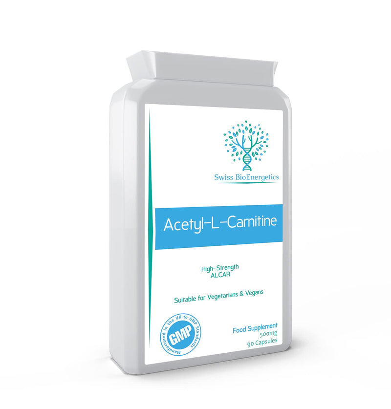 Acetyl-L-Carnitine 500mg 90 Capsules - High-Strength ALCAR with no D-carnitine - Made in The UK - Suitable for Vegans - BeesActive Australia