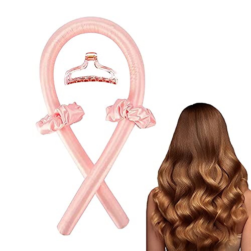 Heatless Hair Rollers - No Heat Curls Best for Natural Wave and Large Curls and Safe to Use DIY, Sleep Styler Rods(Pink) - BeesActive Australia