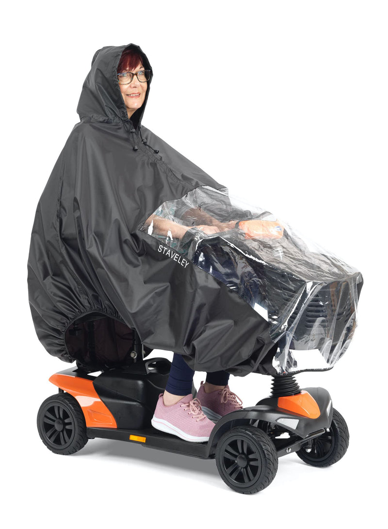 Staveley Standard Size Mobility Scooter Cape | Waterproof Rain Poncho Cover for Electric Scooters and Wheelchair | Perfect for Boot Scooters - BeesActive Australia