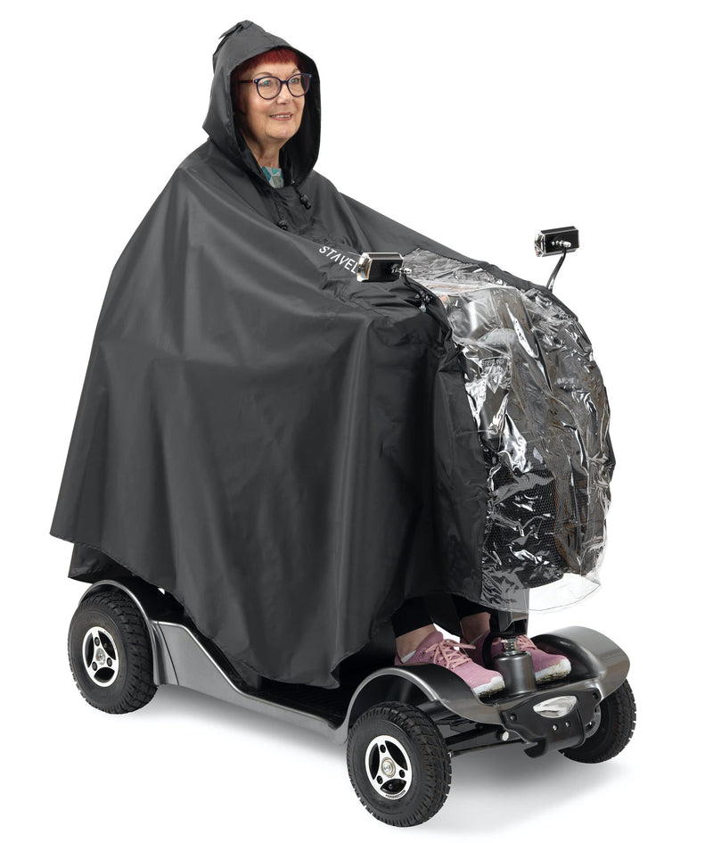 Staveley Large Mobility Scooter Cape | Waterproof Rain Poncho Cover for Electric Scooters and Wheelchair - BeesActive Australia