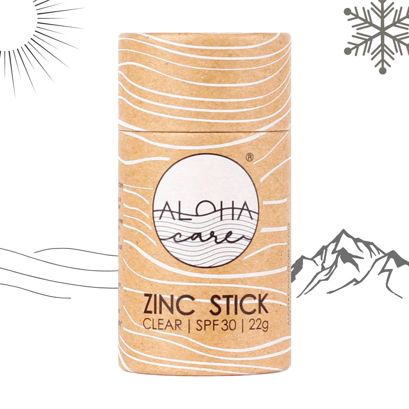 Aloha Care Zinc Stick SPF 30 - natural sunscreen for outdoor sports | Plastic free packaging, 22 g (Pack of 1) - BeesActive Australia