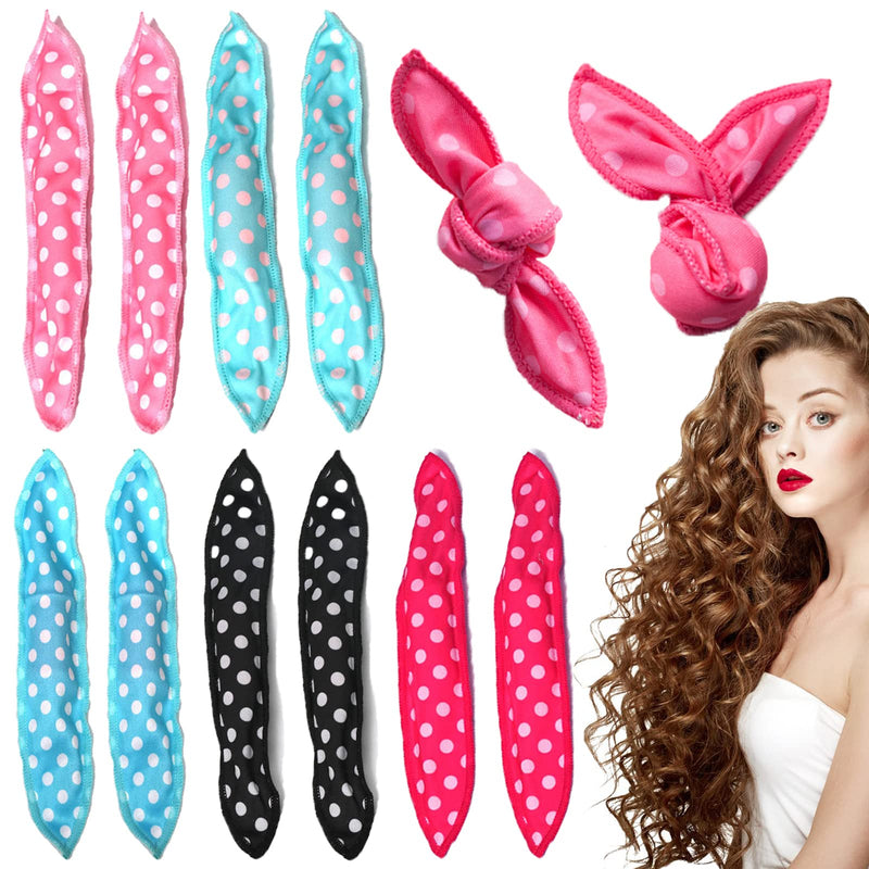 Heatless Hair Curlers Soft Sleep Foam Hair Rollers Pillow Sponge Rollers DIY Sponge Hair Styling Rollers Tools for Women Girls (10 Pack) - BeesActive Australia