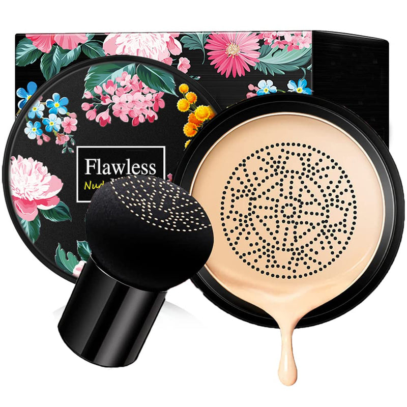 Mushroom Head Air Cushion BB Cream,Concealer Lasting Nude Makeup Moisturizing Pigment BB Liquid Foundation, Even Skin Tone Makeup Base Primer - BeesActive Australia