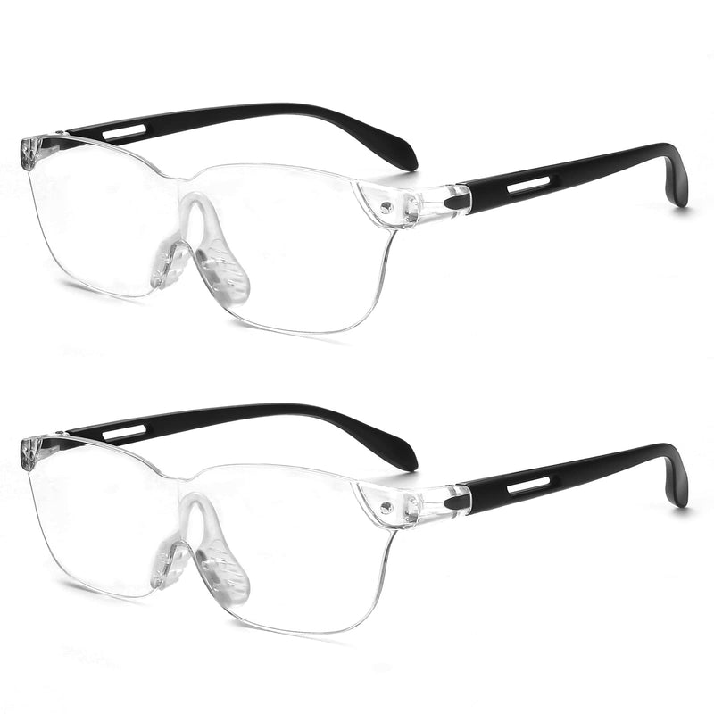 OuShiun 2-Pack Hands Free Magnifying Glasses, 160% Magnifier Glasses Great for Reading, Close Work and Crafts no lights - BeesActive Australia