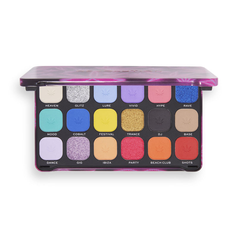Makeup Revolution, Forever Flawless Eyeshadow Palette, Good Vibes Hype, 18 Shades, 19.8 g - BeesActive Australia