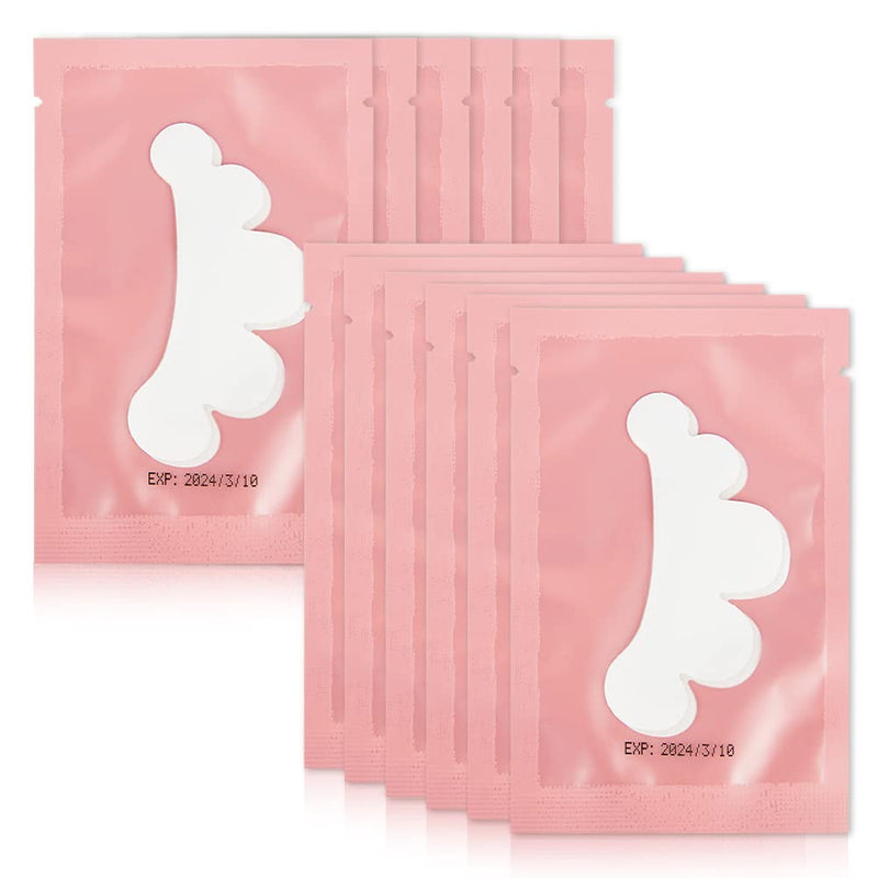 50Pairs Eyelash Extension Pads Under Eye Gel Pads Lash Pads Lint Patches Under Eye Patches Eye Pads for Eyelash Extensions (Flower-Pink) Flower pink - BeesActive Australia