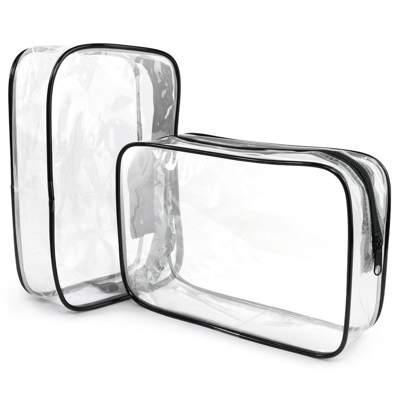 igadgitz home U7182 Clear Travel Toiletries Bag, Clear Cosmetic Bag, Clear Toiletry Bag - 2pcs - BeesActive Australia