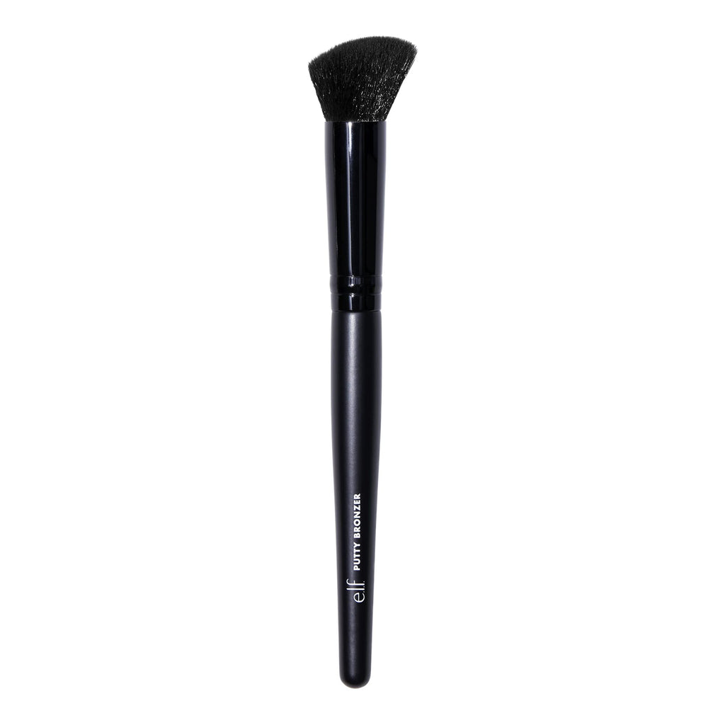 e.l.f. Putty Bronzer Brush, Angled Makeup Brush For Contour & Highlight, Made For The e.l.f. Putty Bronzer, Flawless Sanitary Application, Black - BeesActive Australia