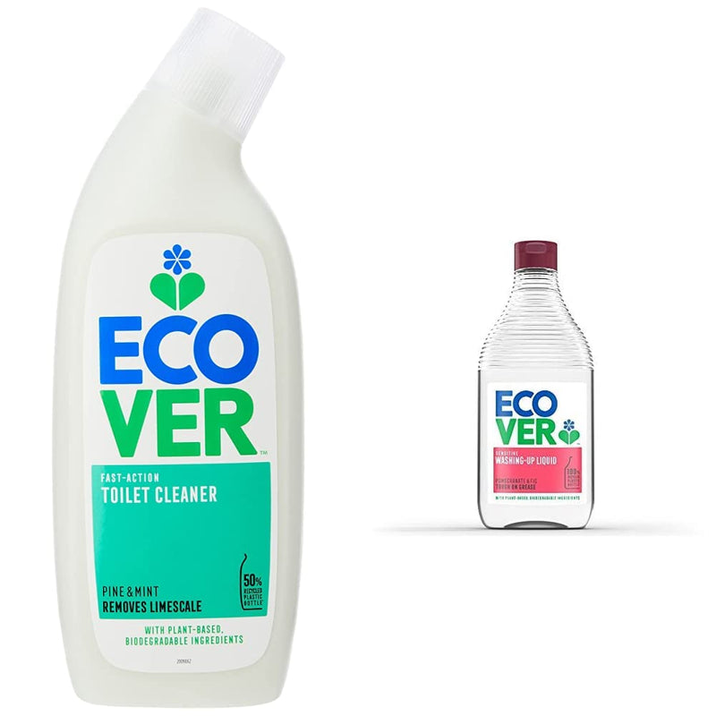 Ecover Pine & Mint Cleaner & Washing Up Liquid, Pomegranate & Fig, 450ml + Washing Up Liquid - BeesActive Australia