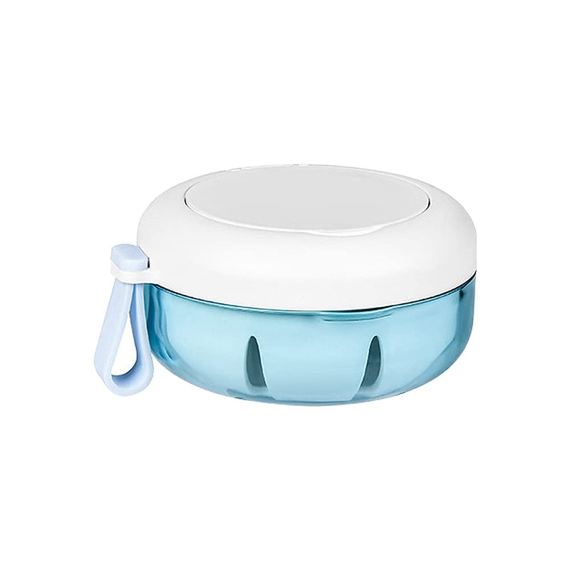 Denture Box,Denture Bath Case,Retainer Case Portable with Mirror,for Retainers,Bleaching Trays,Dentures & More,Easy to Clean (Blue) - BeesActive Australia