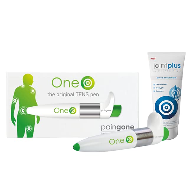 Paingone One + Joint Plus Muscle and Joint Gel 60ml | Portable TENS Pen | Non-Greasy glucosamine Gel | Drug-Free - BeesActive Australia