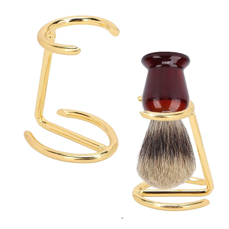 ZBJBinCH Shaving Razor and Brush Stand Golden Alloy Safety Razor Stand Deluxe Razor and Brush Holder for Place Manual Razor - BeesActive Australia