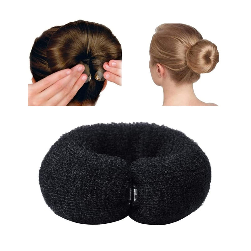 1 Piece Hair Donut, Doughnut Hair Bun Maker, Donut Bun Maker for Hair with Snap, Hair Styling Tool for Women Girls (4 x 18 cm) - BeesActive Australia