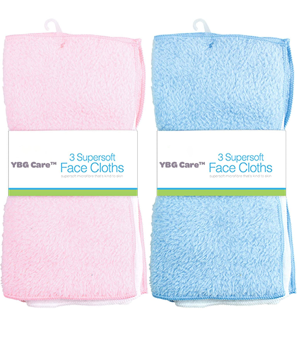 Youbuy YBG Care™ 3 Pack Super Soft Baby FACE Hand Cloths Bath Flannel Wash Towel Wipe Feeding Pack of 2 - BeesActive Australia