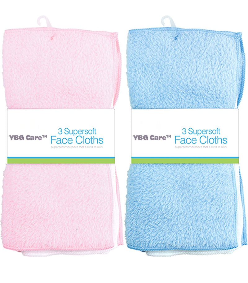 Youbuy YBG Care™ 3 Pack Super Soft Baby FACE Hand Cloths Bath Flannel Wash Towel Wipe Feeding Pack of 2 - BeesActive Australia