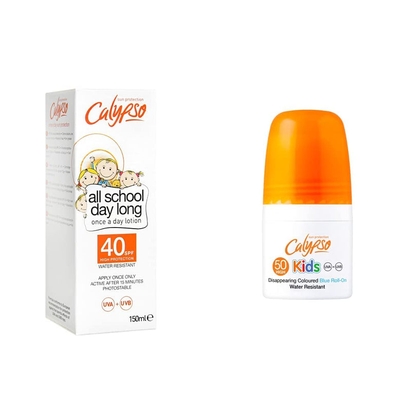 Calypso All Day Long Sun Lotion SPF 40, 150ml & Kids Blue Roll On SPF50, 50ml + Blue Roll On SPF50 - BeesActive Australia
