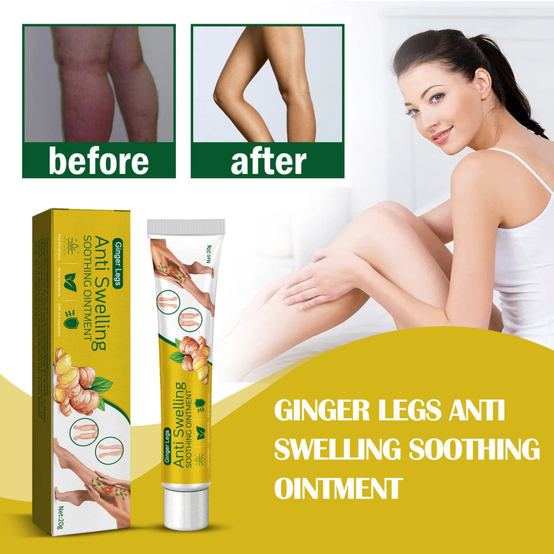Anti Swelling Cream,Ginger Anti Cellulite Ointment,Antiswelling Lympunclog Ointment,Antihump Ginger Ointment,Anti Cellulite Ointment,Ginger Soothing Cream,Soothing Sore Muscle Leg Swelling,20G - BeesActive Australia